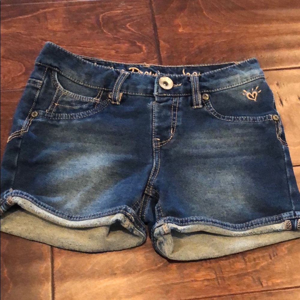 Justice soft denim jean shorts